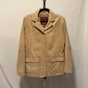 Women’s Edie Bauer Seattle Suede Jacket Tan Sz L
